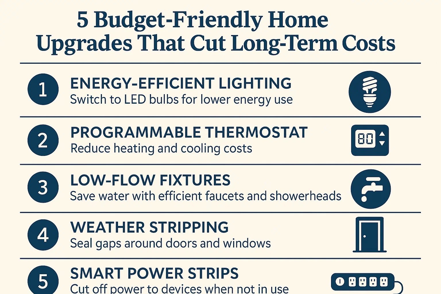 Cost-Saving Home Upgrades infographic
