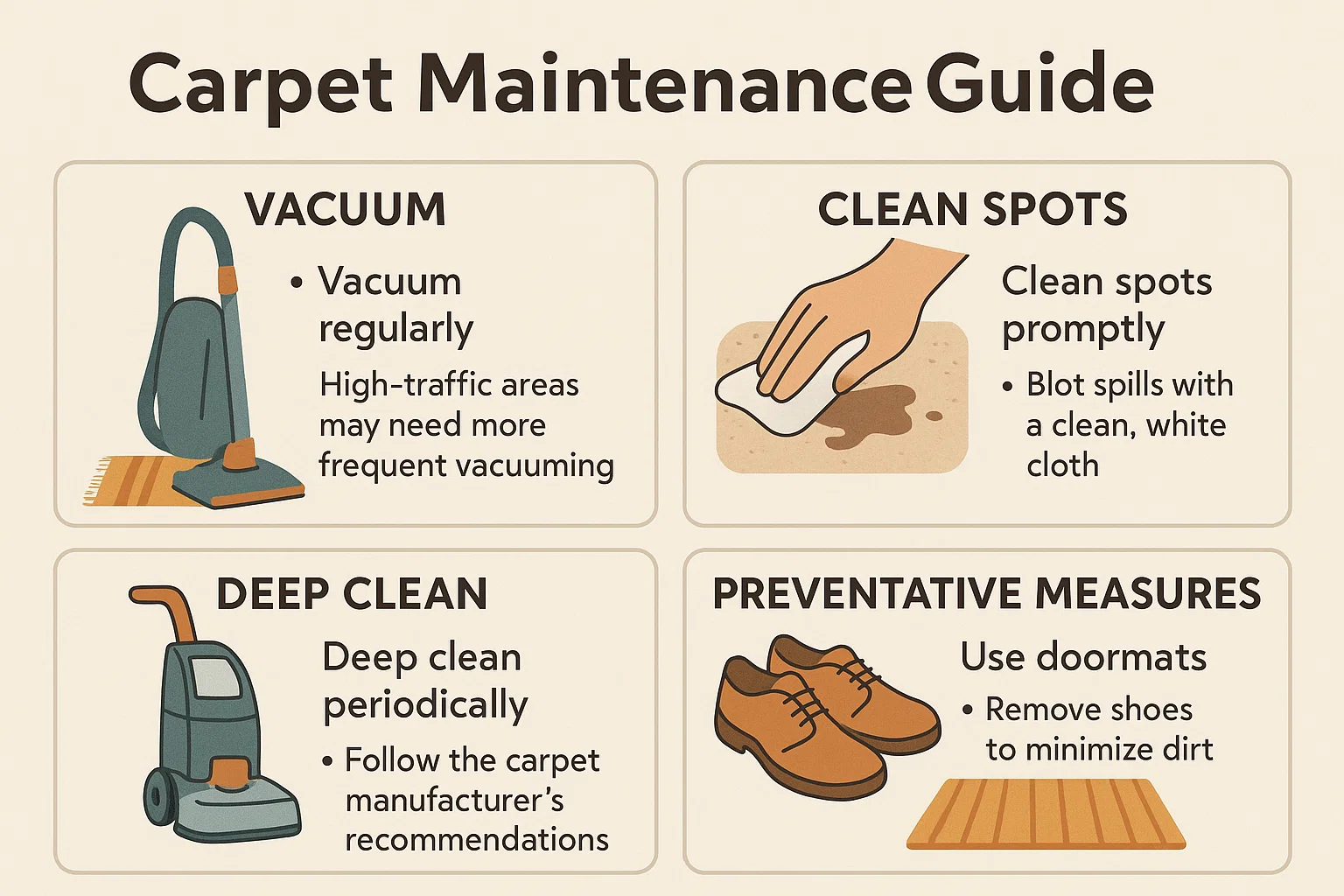 Carpet Care Infographic infographic