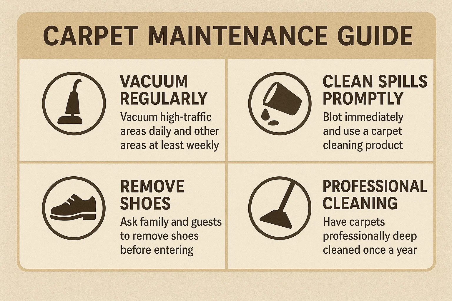 Carpet Care Infographic infographic