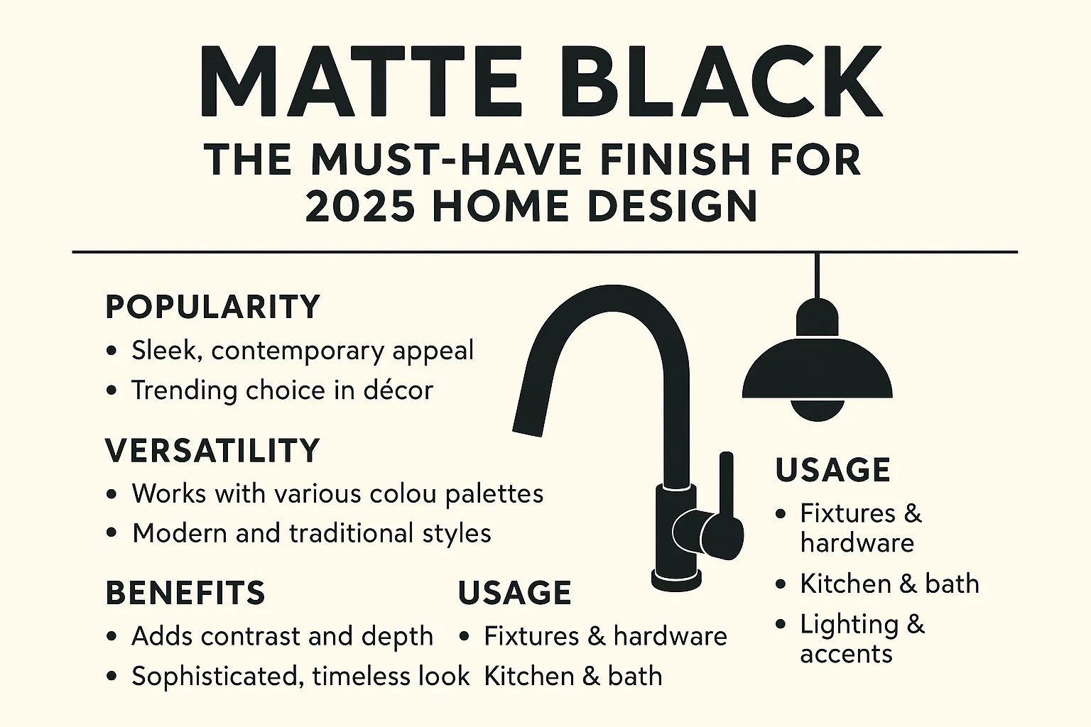 Matte Black Design Trends infographic