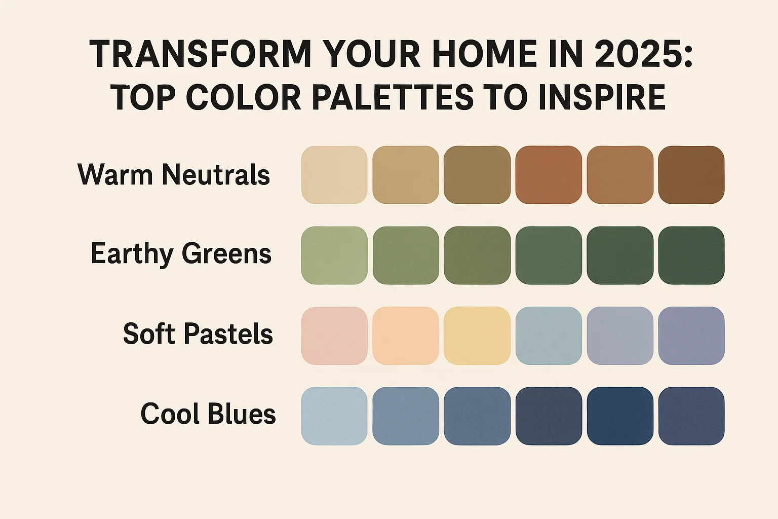 2025 Home Color Trends infographic