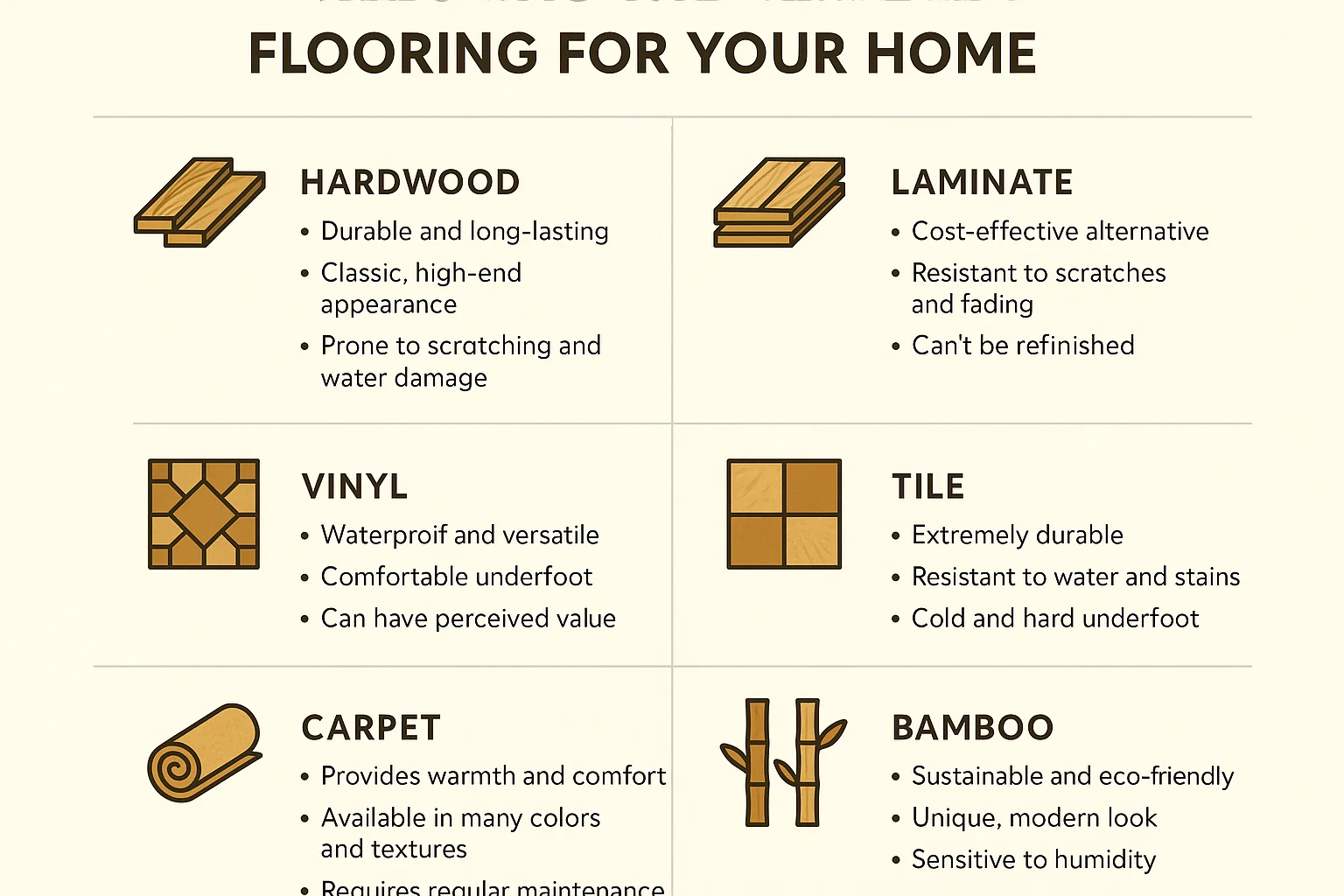 Flooring Selection Guide infographic