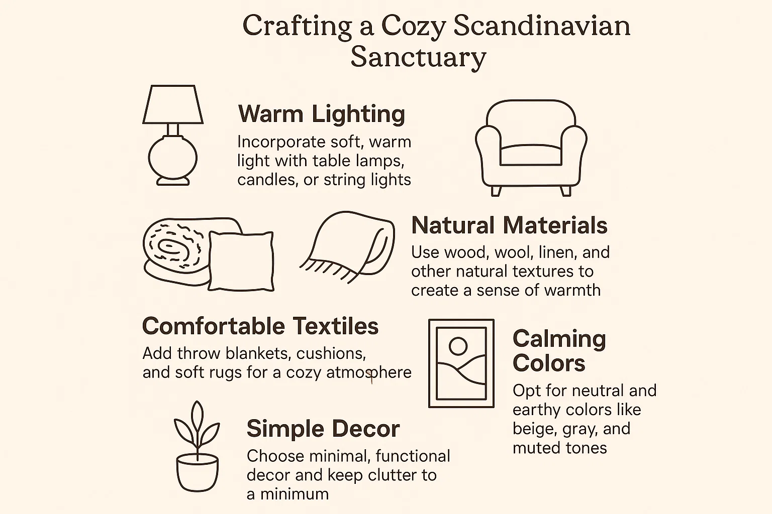 Cozy Scandinavian Sanctuary infographic