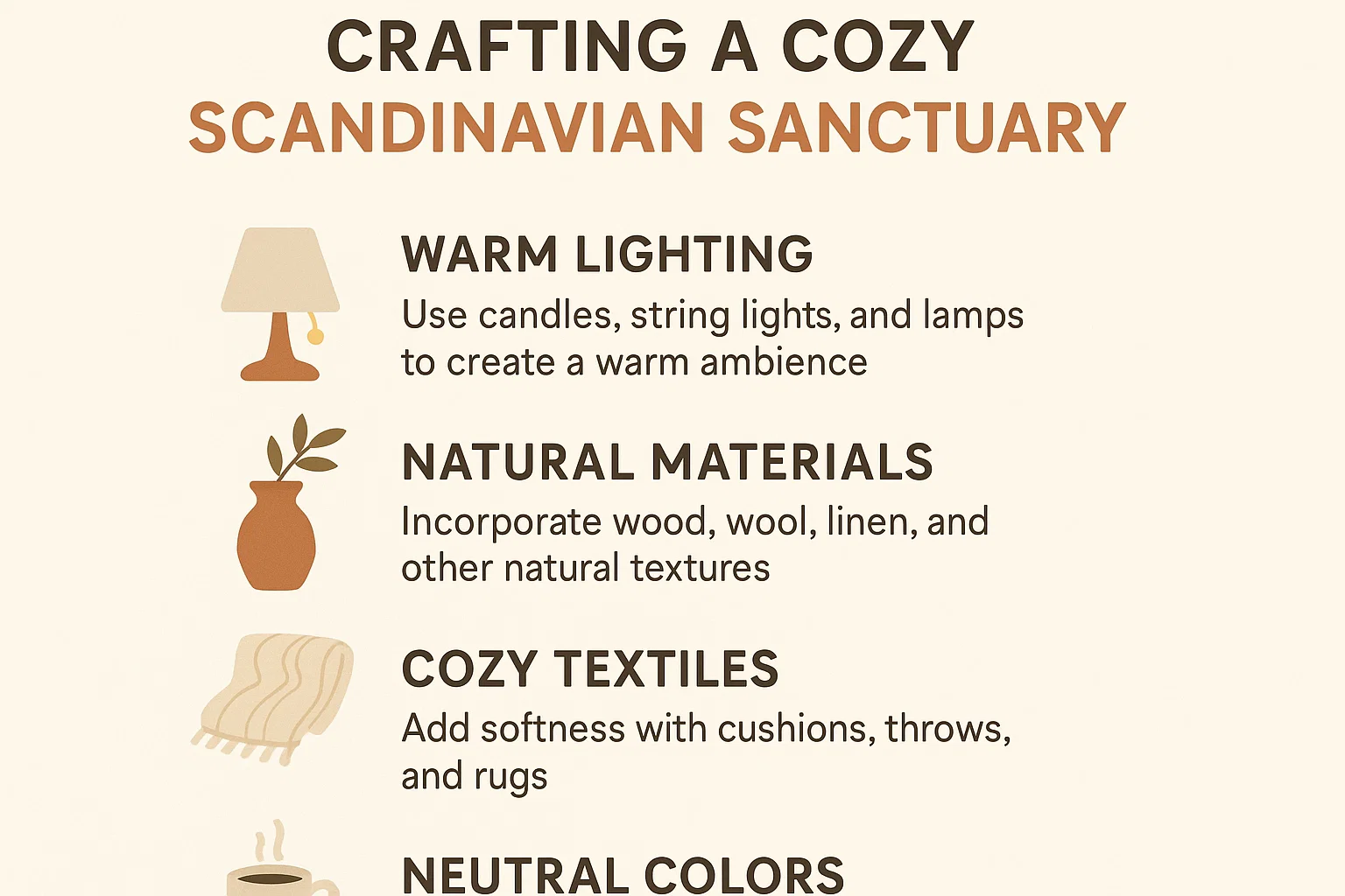 Cozy Scandinavian Sanctuary infographic