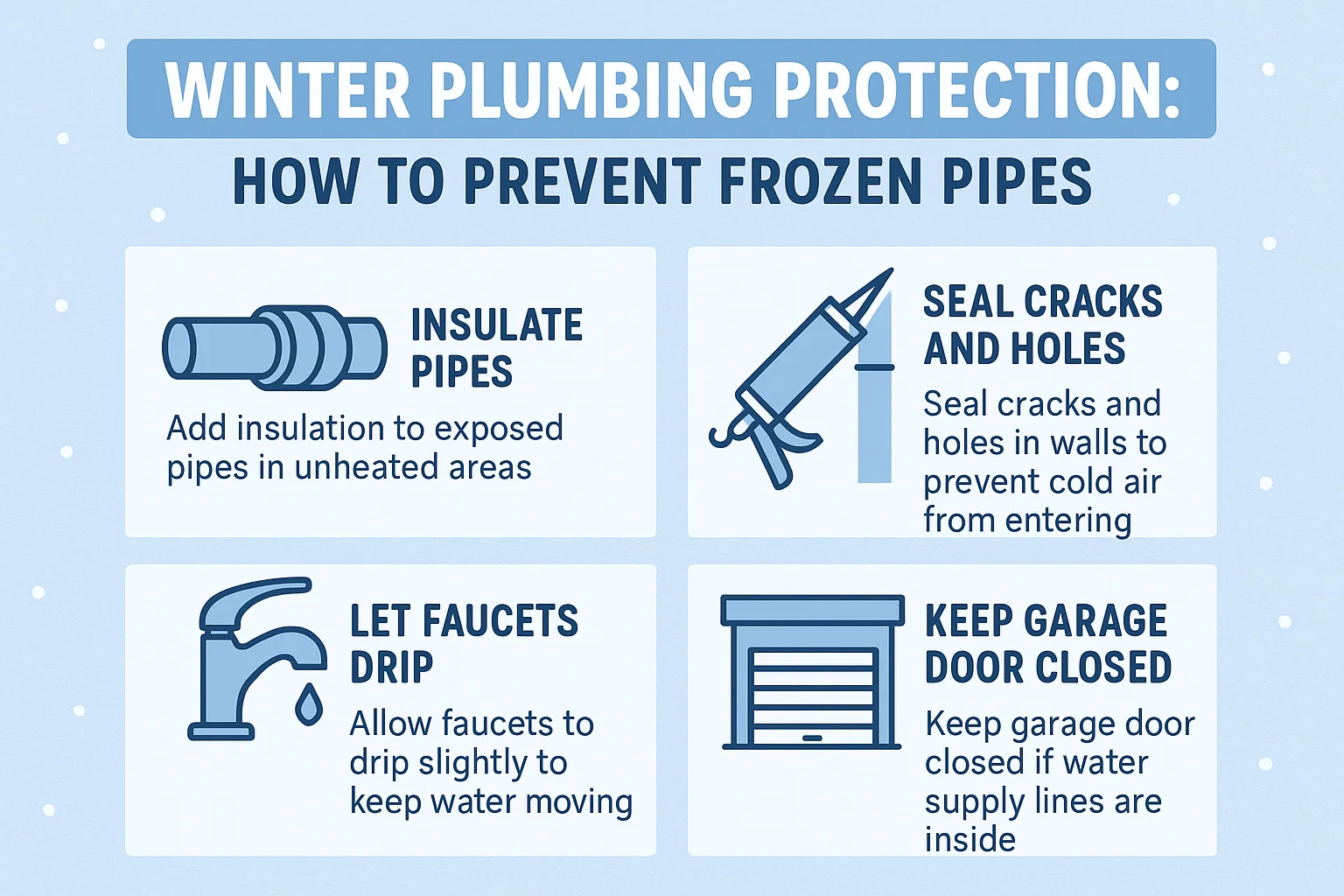 Prevent Frozen Pipes infographic