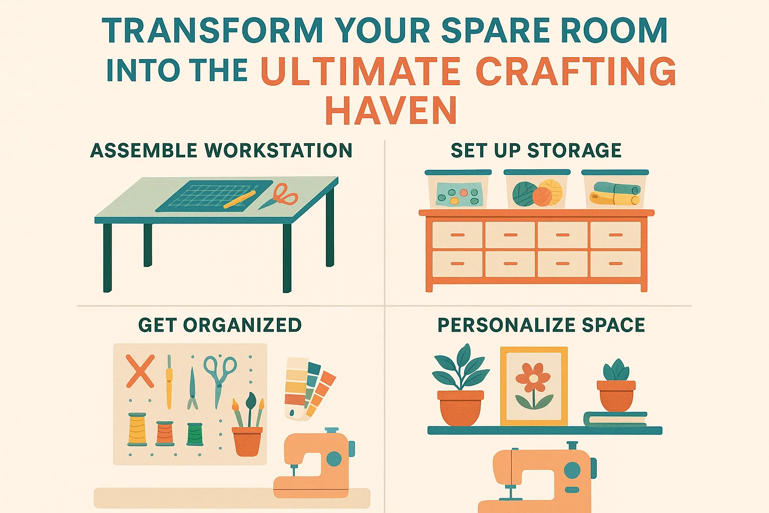 Craft Room Transformation infographic