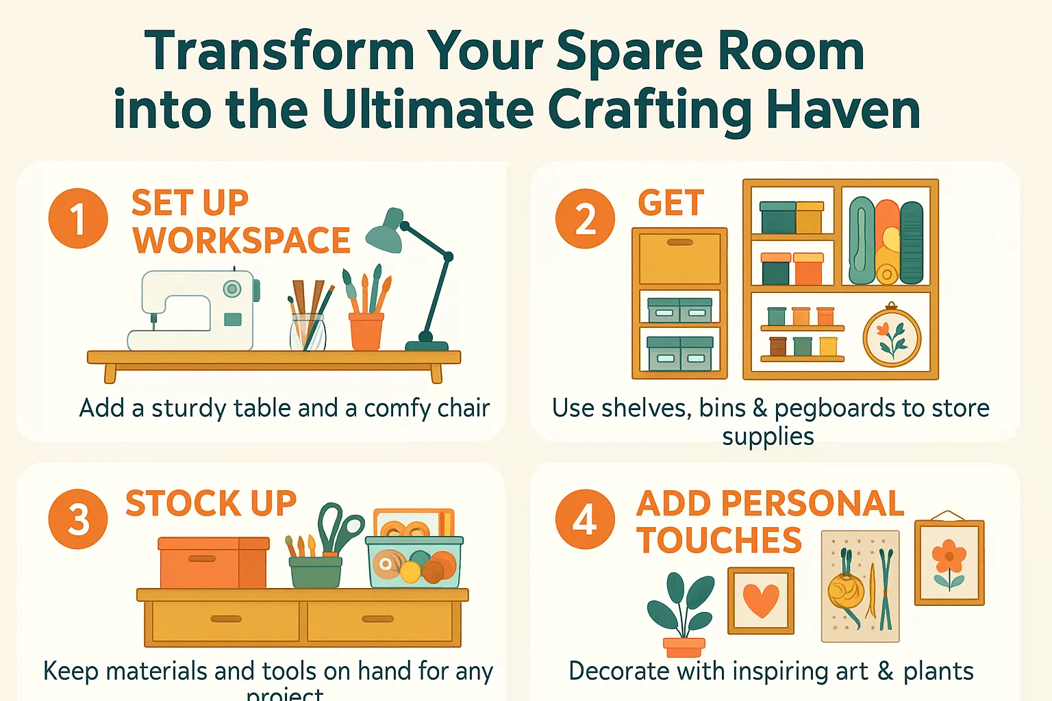 Craft Room Transformation infographic