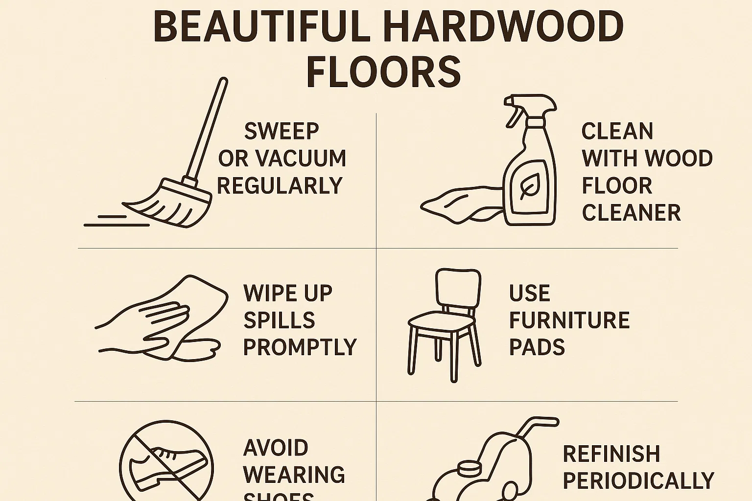 Hardwood Floor Care Tips infographic