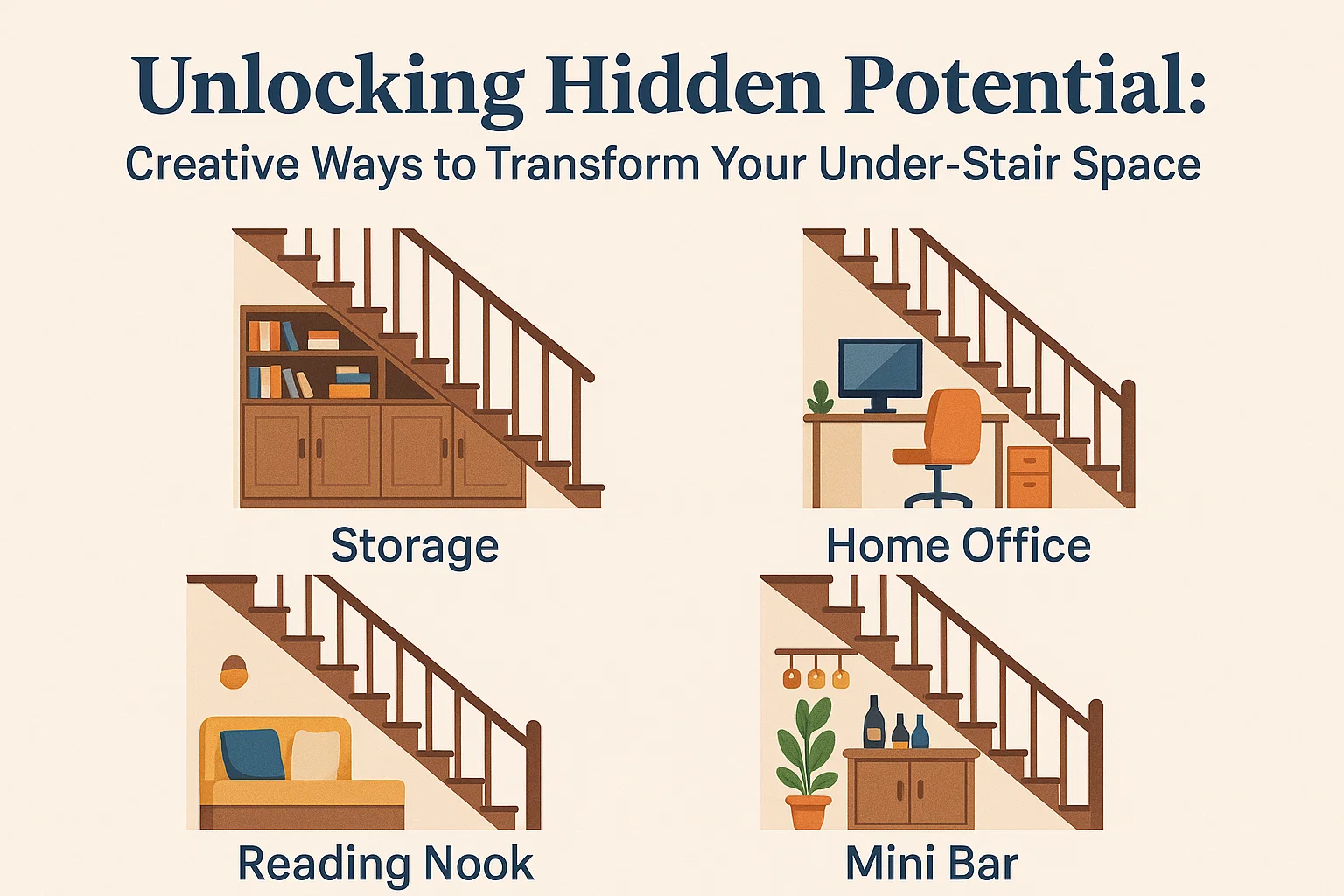 Under-Stair Transformation Ideas infographic