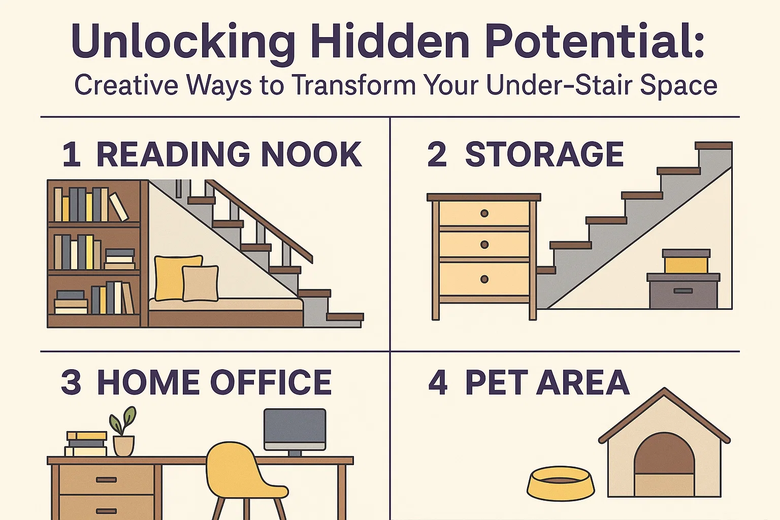 Under-Stair Transformation Ideas infographic
