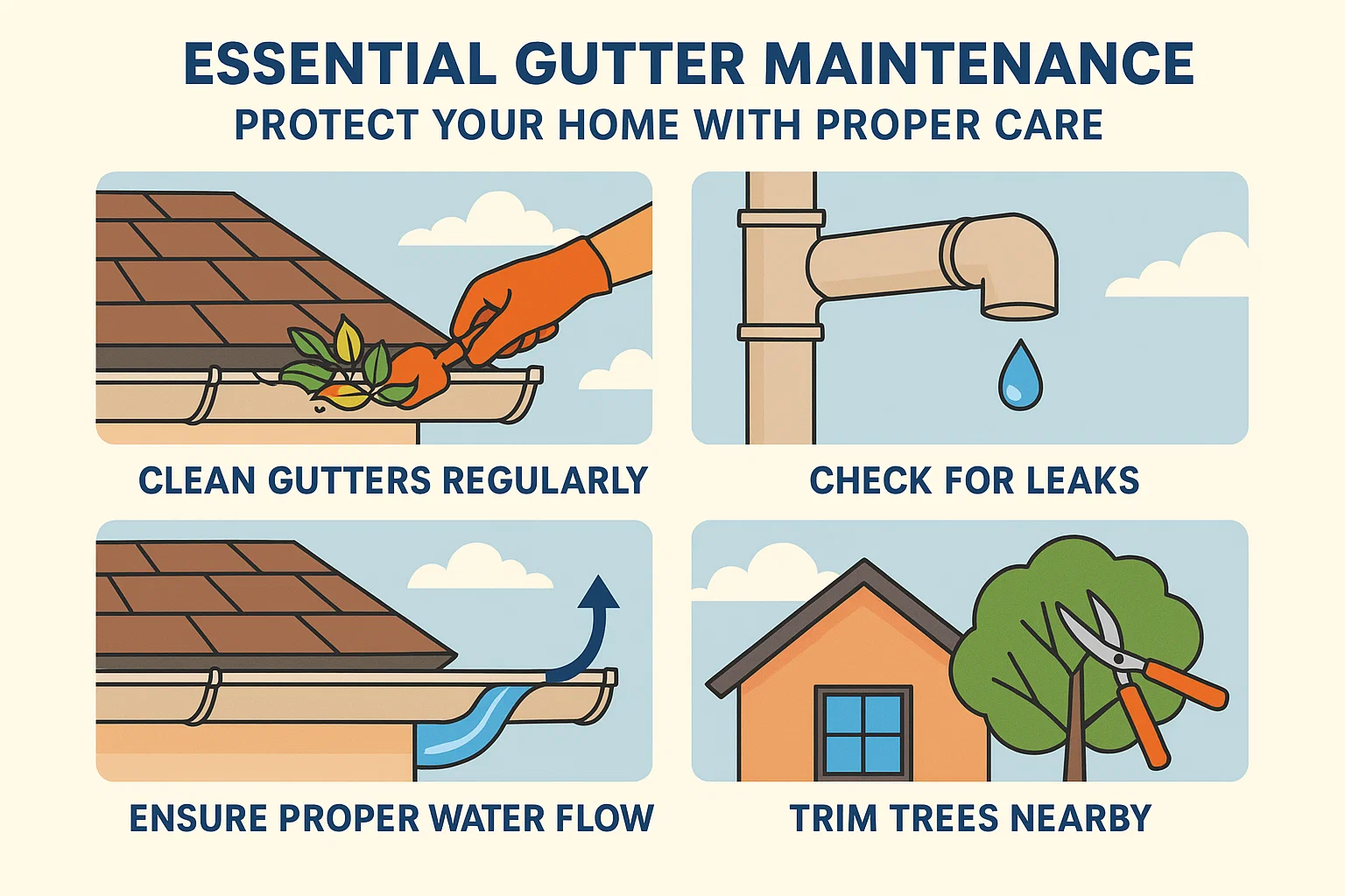 Gutter Care Infographic infographic