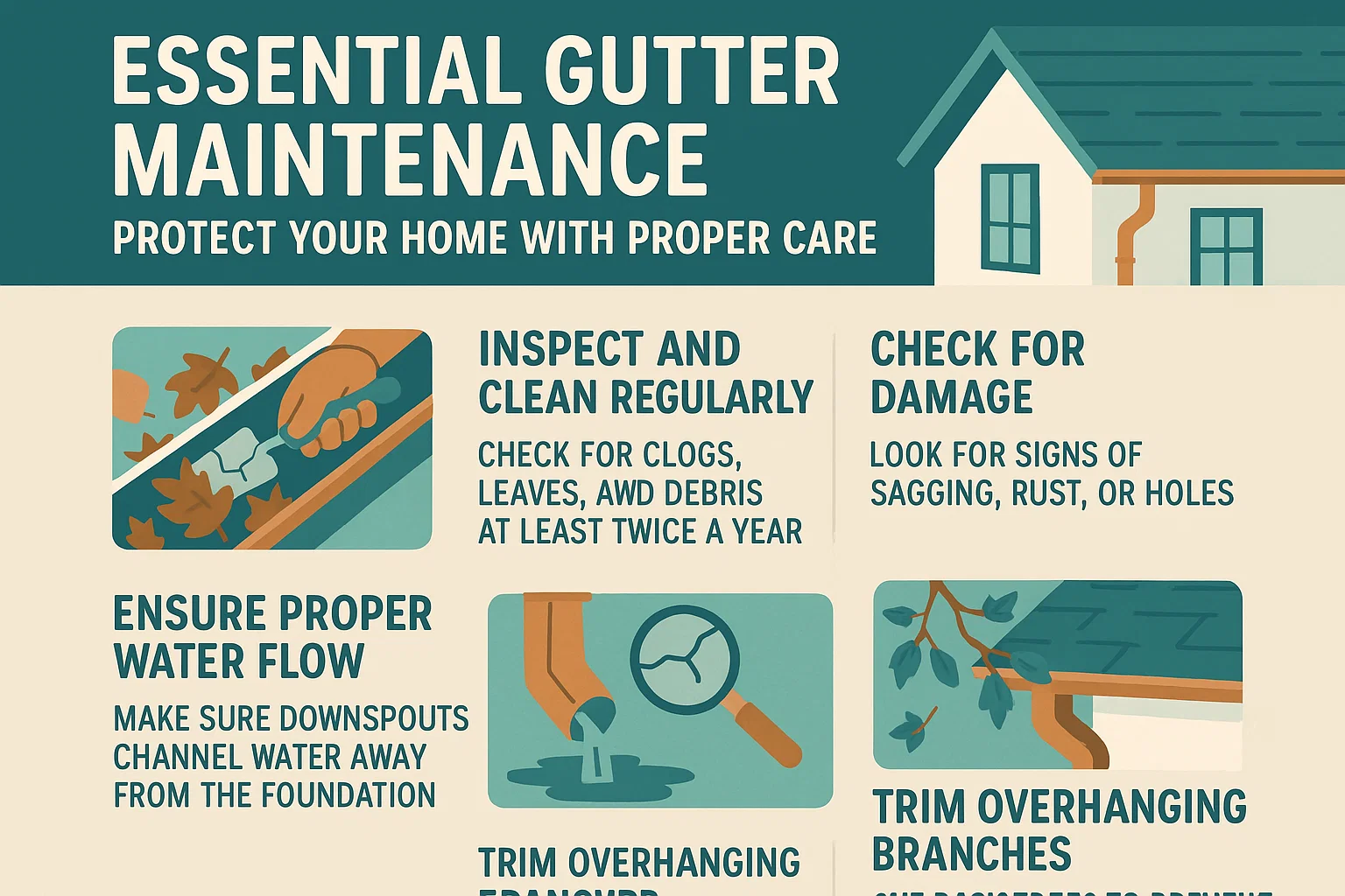 Gutter Care Infographic infographic