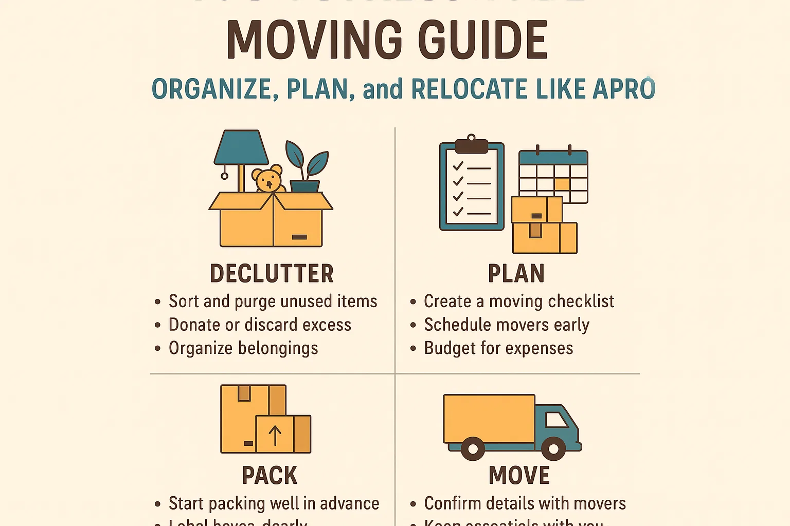 Stress-Free Moving Guide infographic