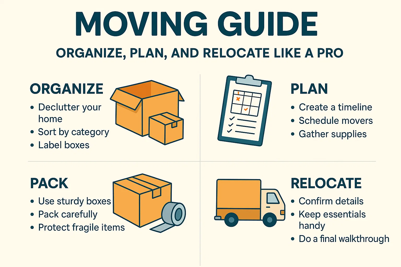 Stress-Free Moving Guide infographic
