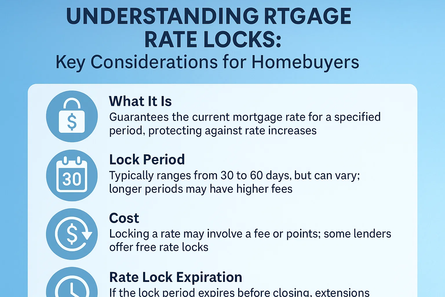 Mortgage Rate Lock Guide infographic
