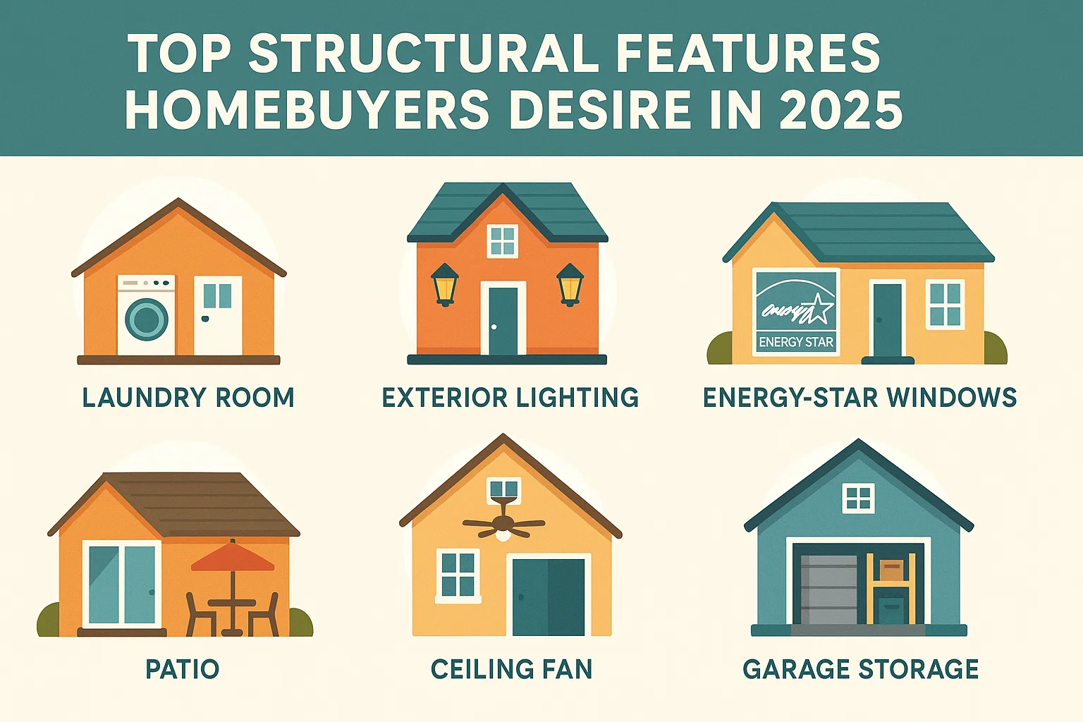 Homebuyers' Top 2025 Features infographic