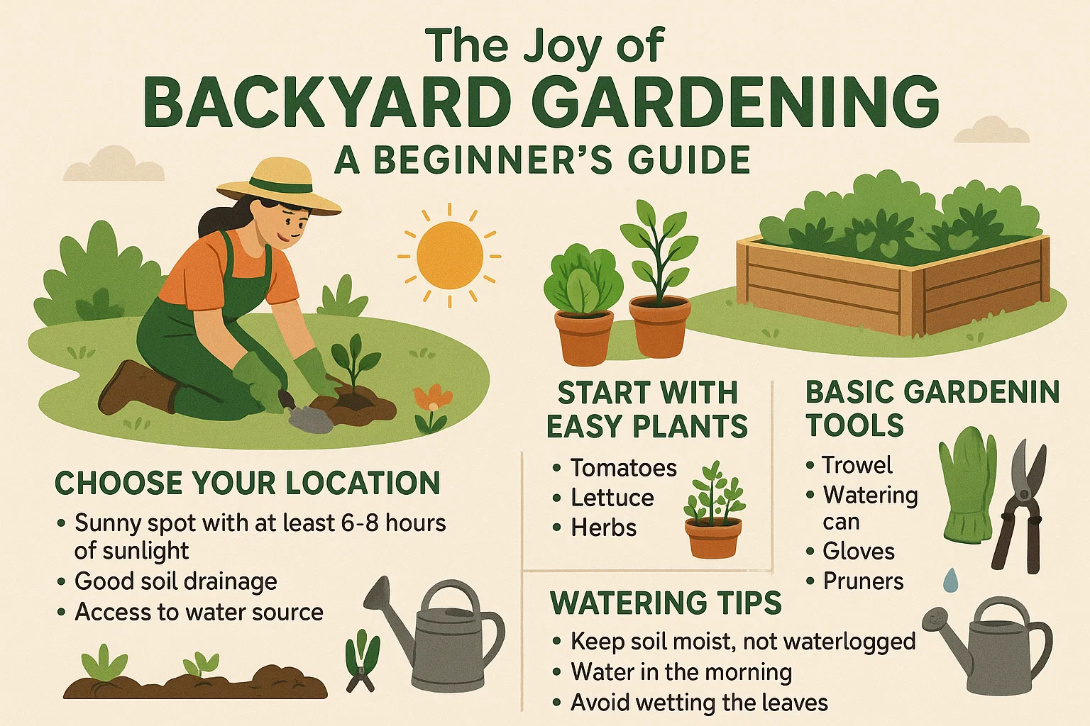 Backyard Gardening Guide infographic