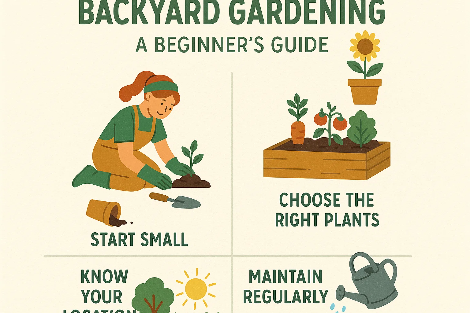 Backyard Gardening Guide infographic