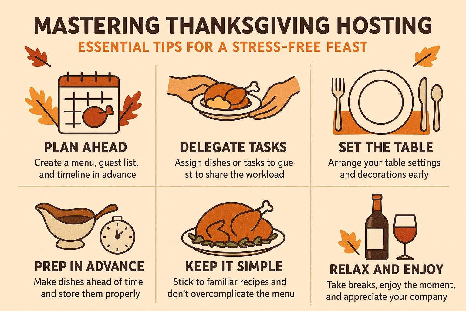Thanksgiving Hosting Tips infographic
