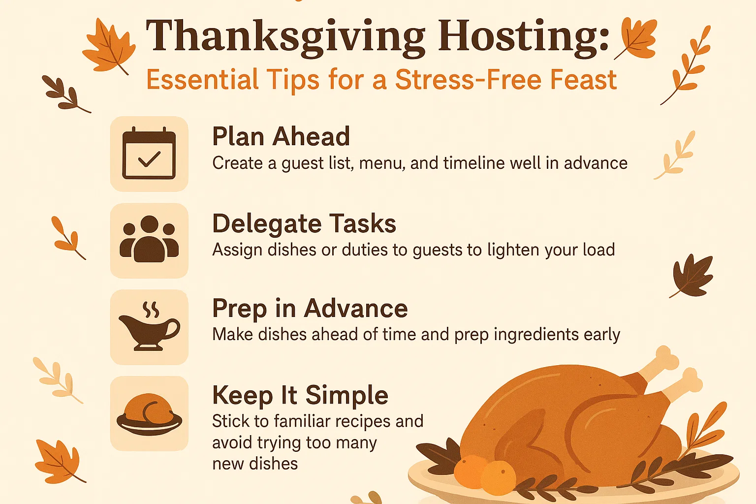 Thanksgiving Hosting Tips infographic