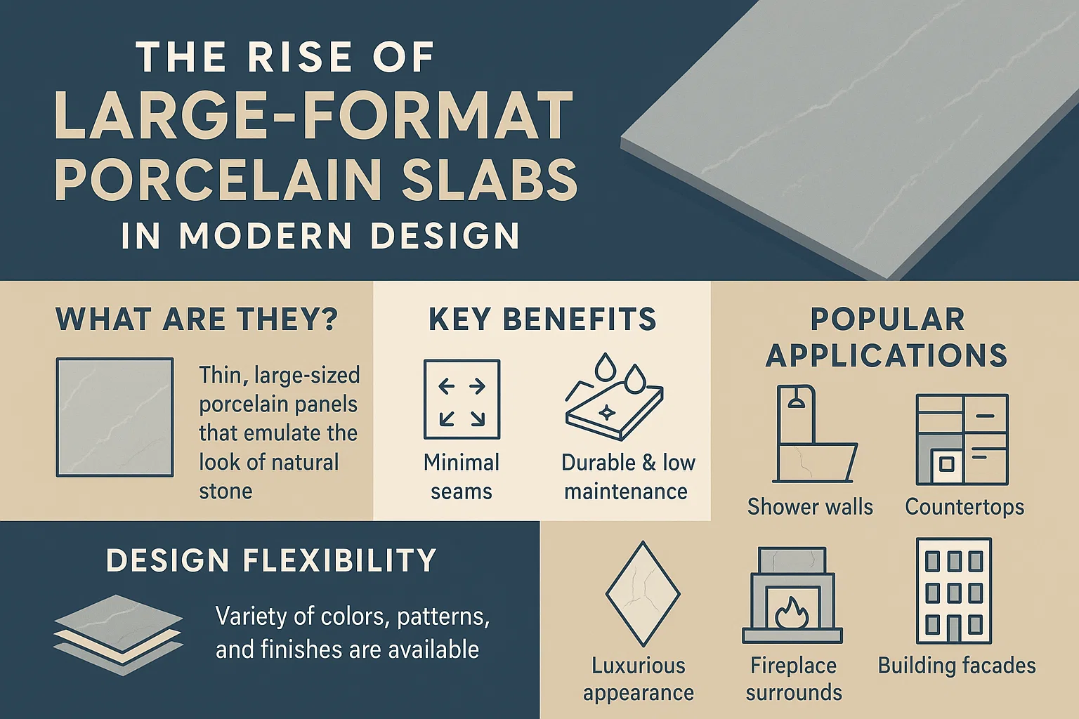 Porcelain Slabs Trend infographic