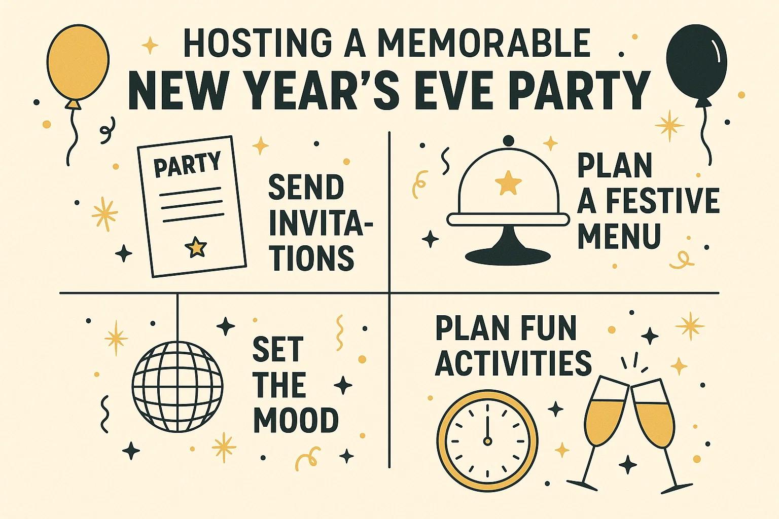 New Year's Eve Party infographic
