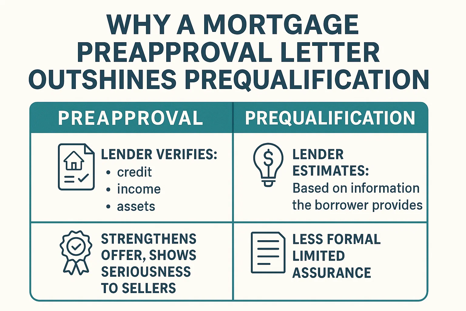 Mortgage Preapproval Benefits infographic