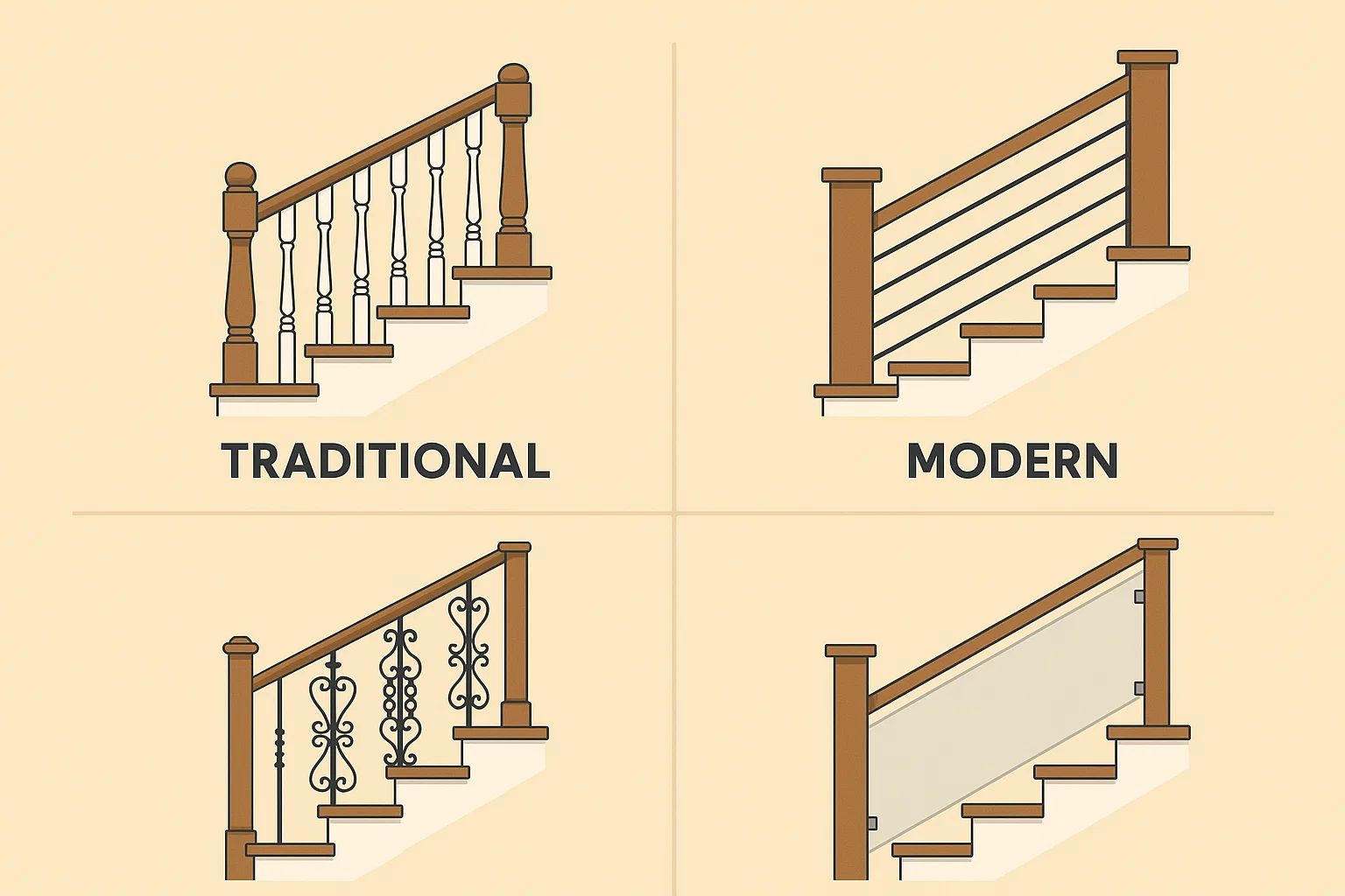 Stylish Stair Railings infographic