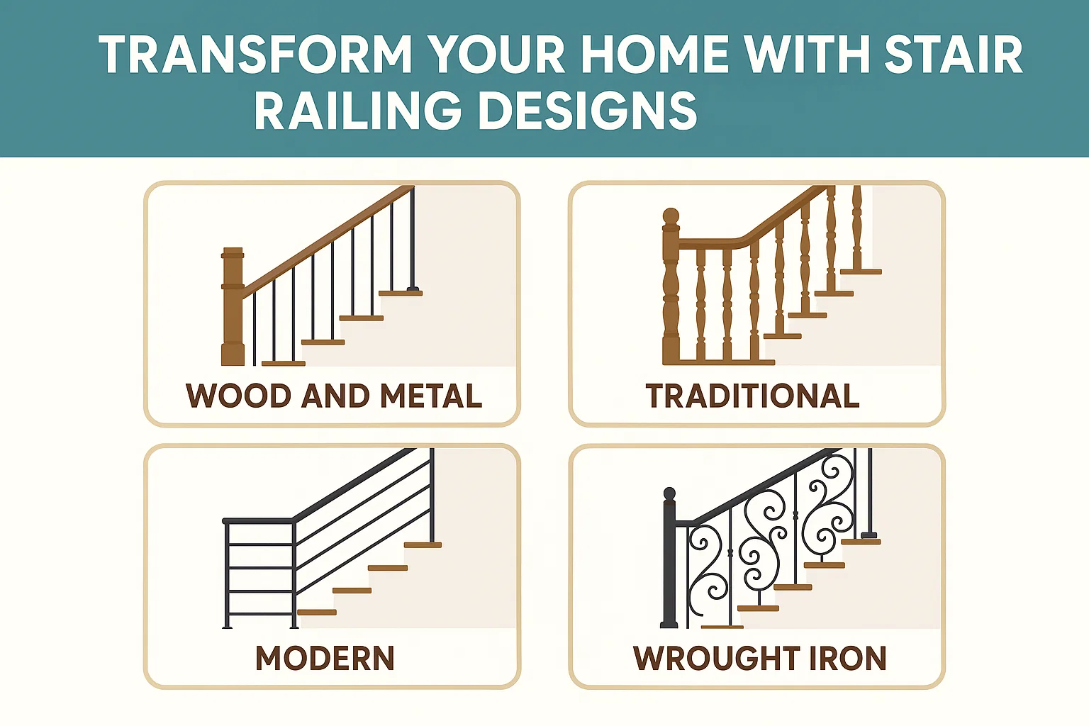 Stylish Stair Railings infographic