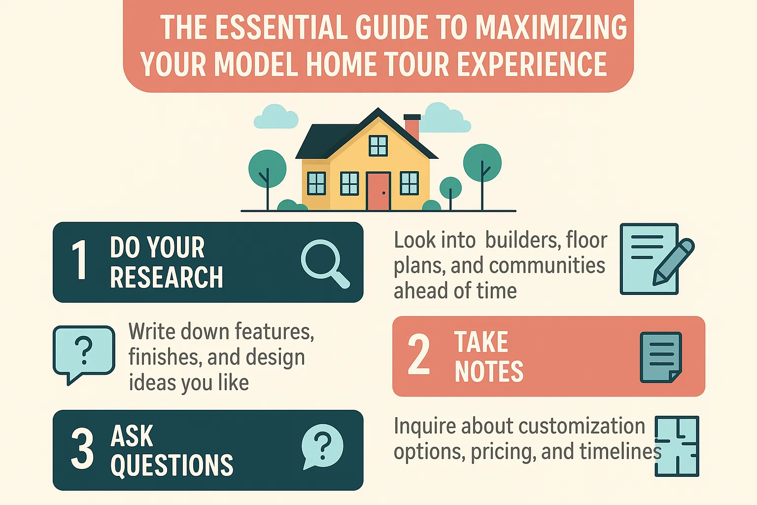 Model Home Tour Guide infographic