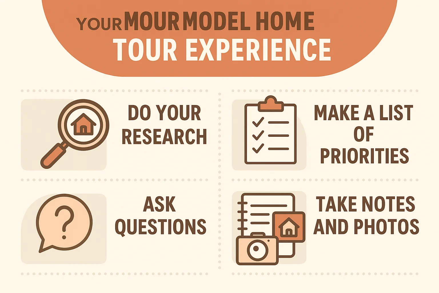 Model Home Tour Guide infographic