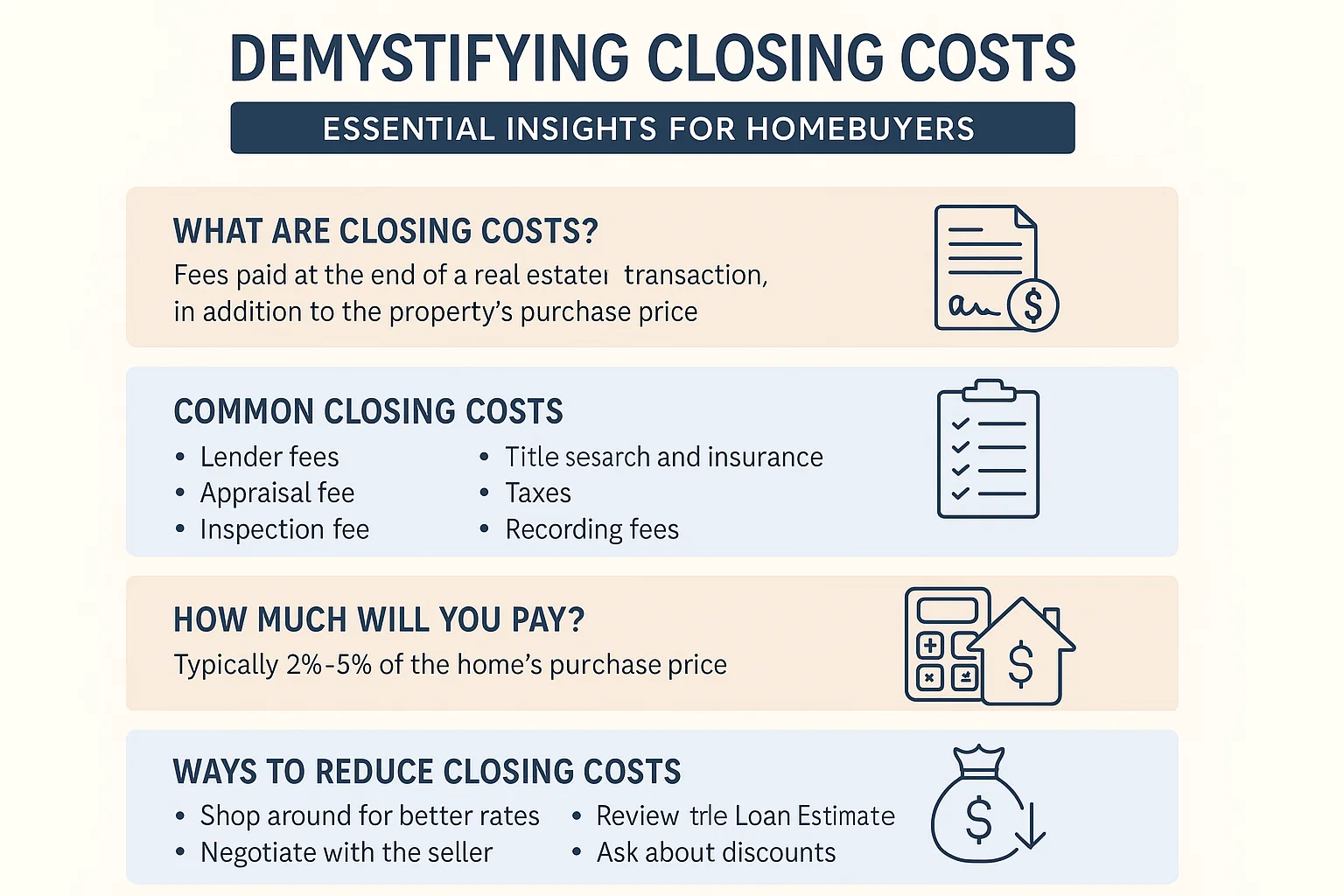 Closing Costs Guide infographic