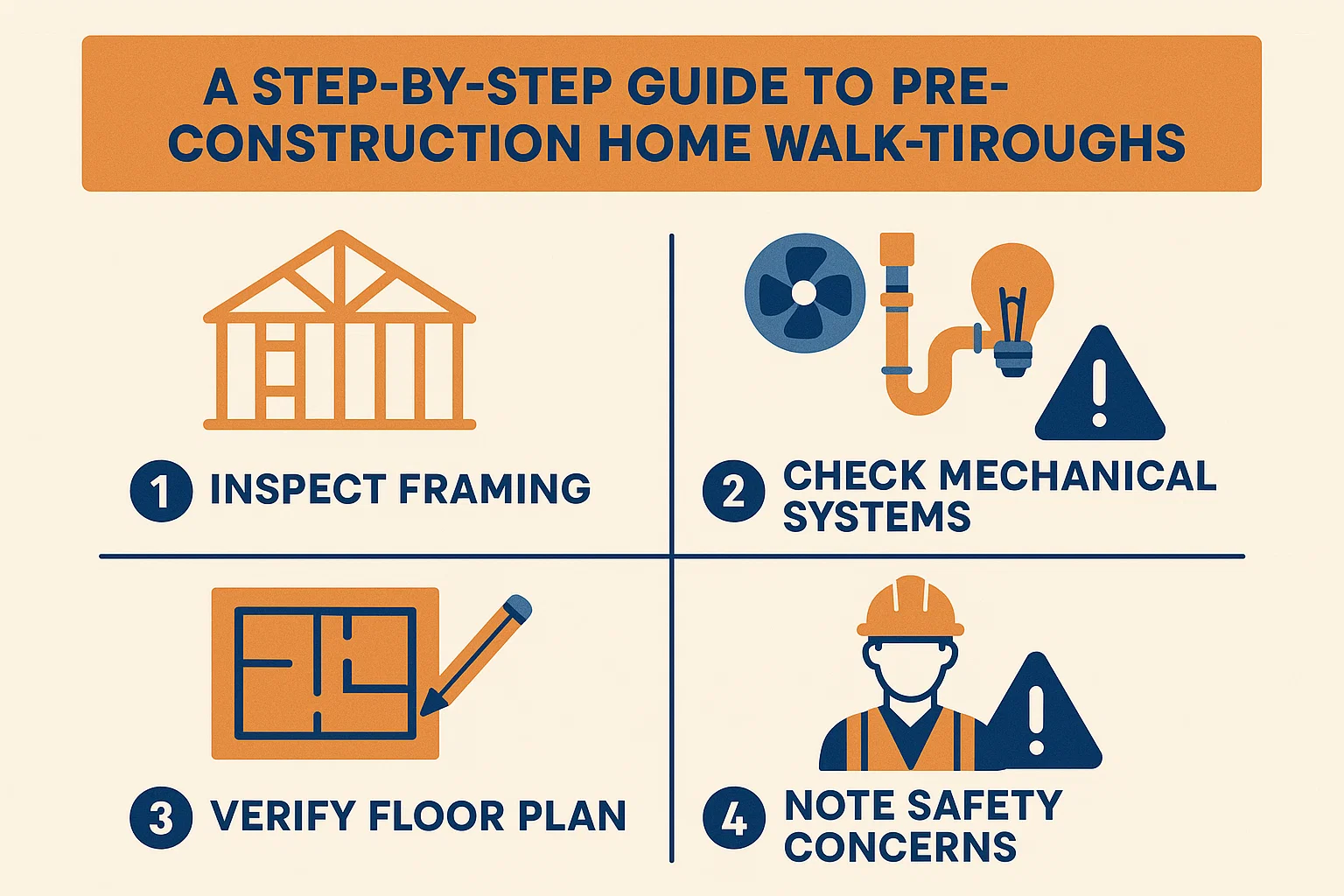Pre-Construction Walk-Through Guide infographic