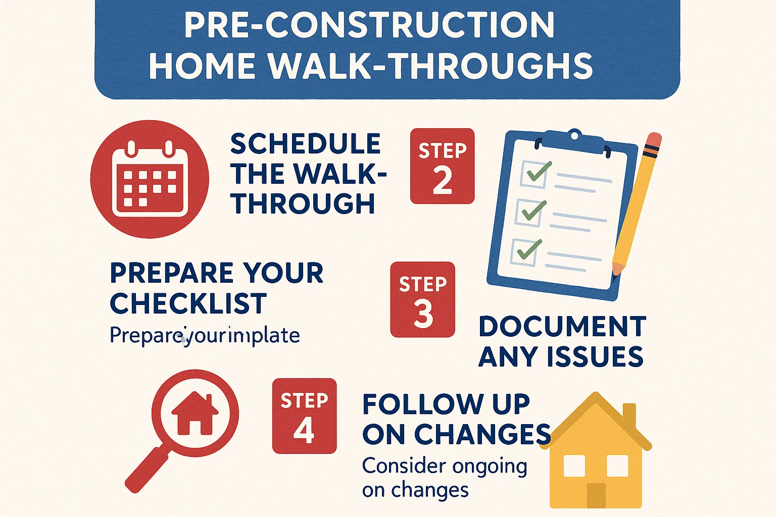 Pre-Construction Walk-Through Guide infographic