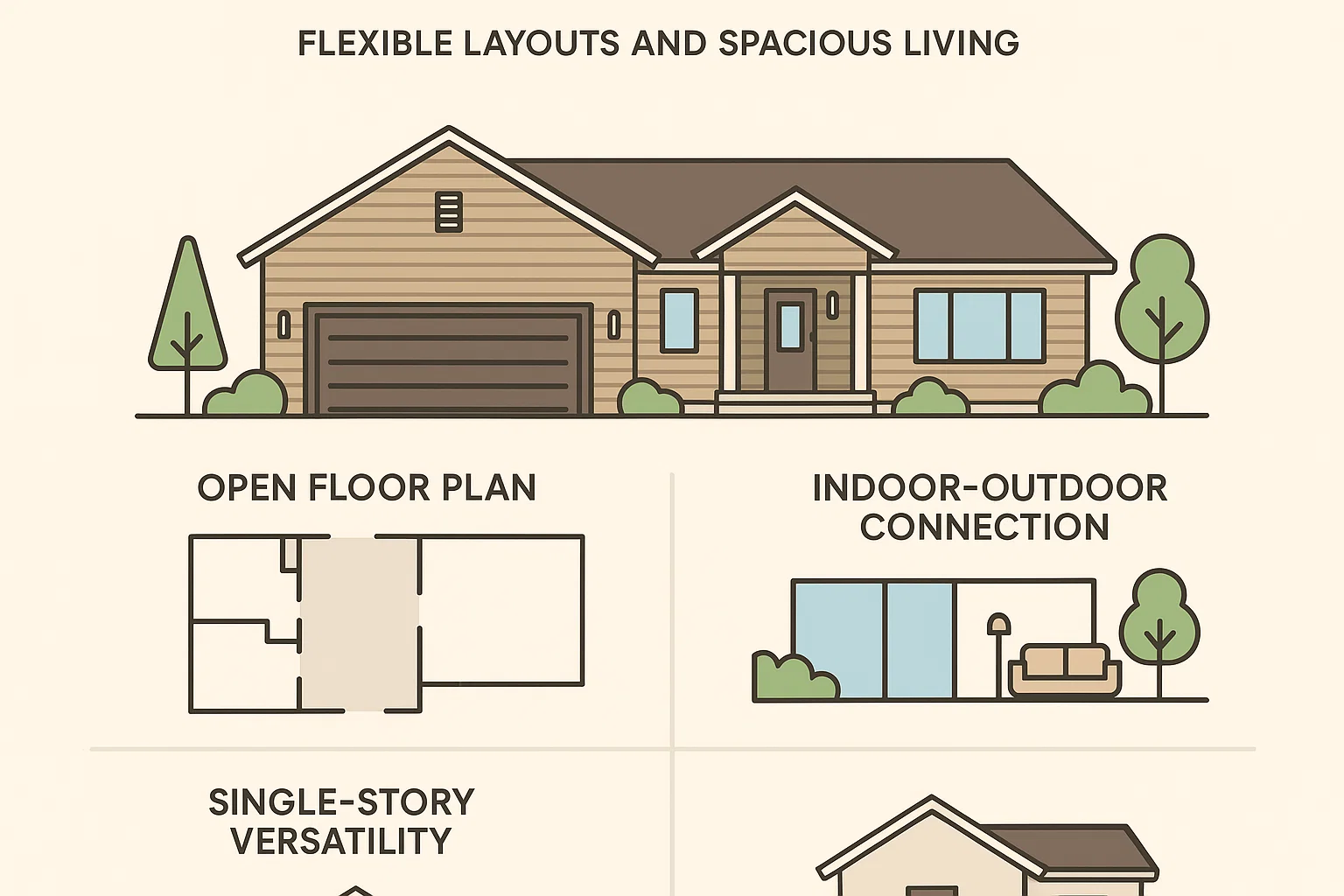 Modern Ranch Home Design infographic