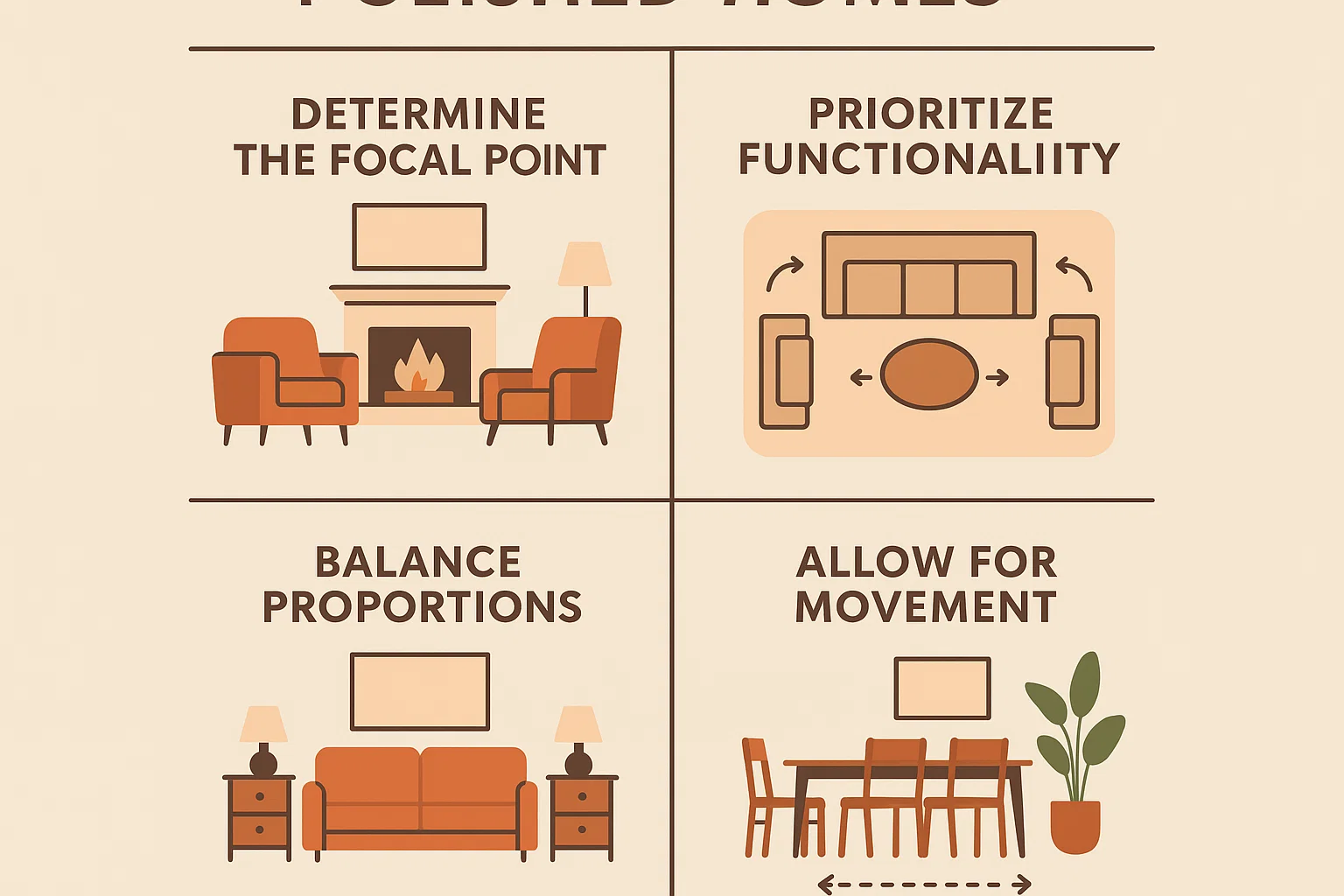 Elegant Furniture Arranging infographic