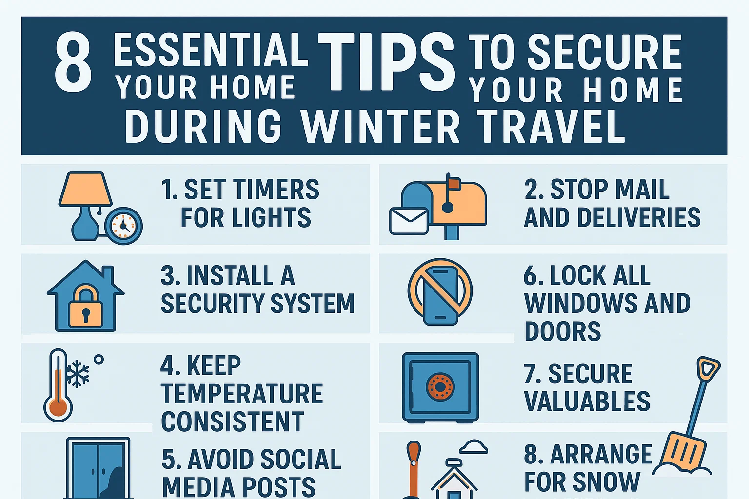 Winter Home Security Tips infographic