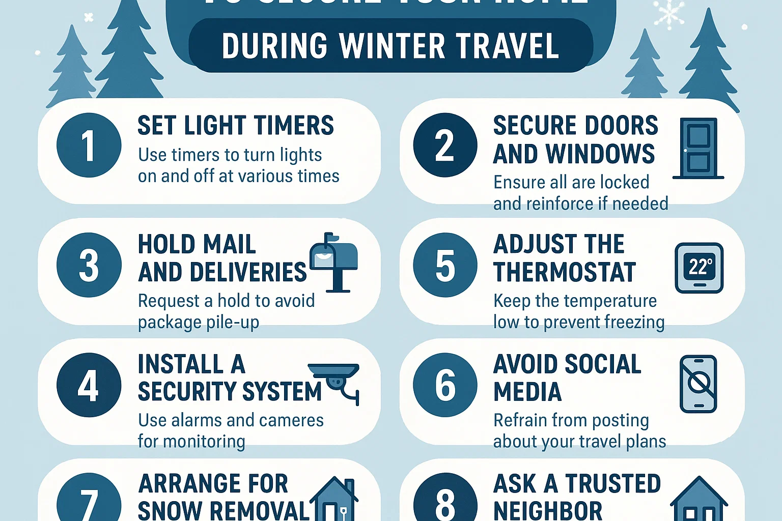 Winter Home Security Tips infographic