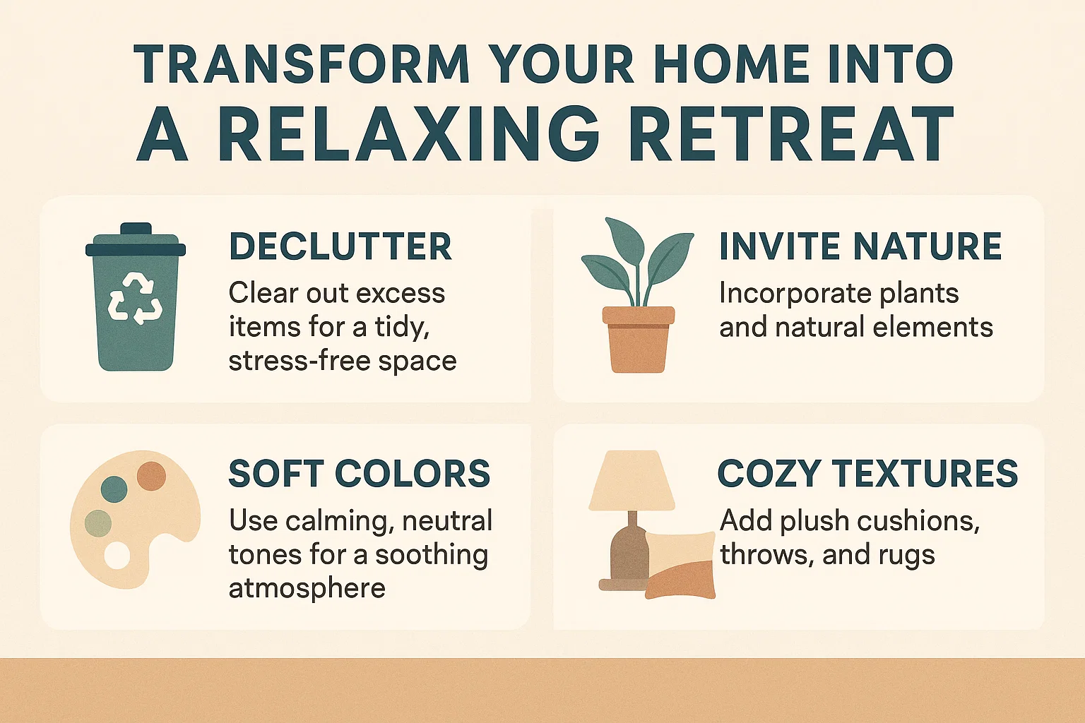Home Relaxation Tips infographic