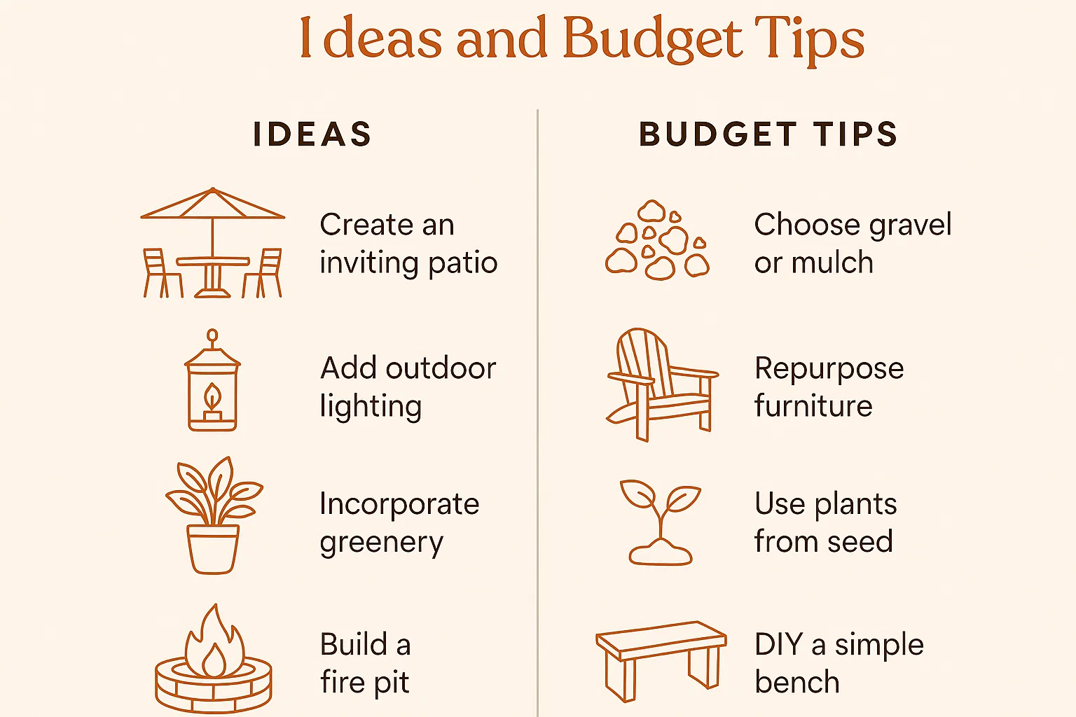 Outdoor Design Infographic infographic