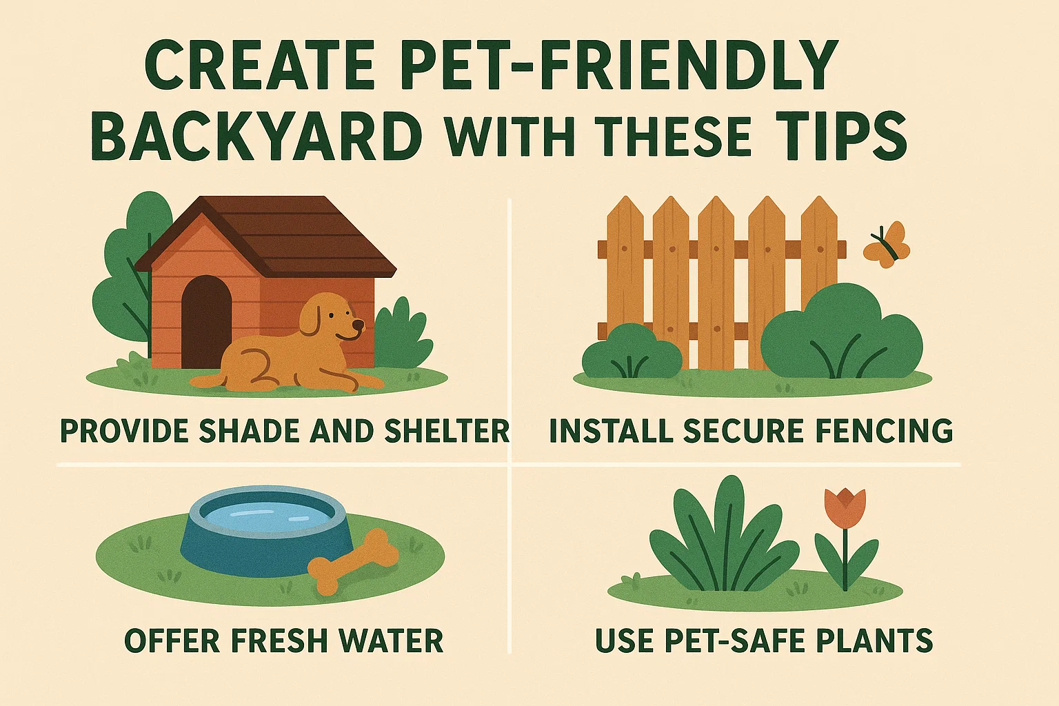 Pet-Friendly Backyard Tips infographic