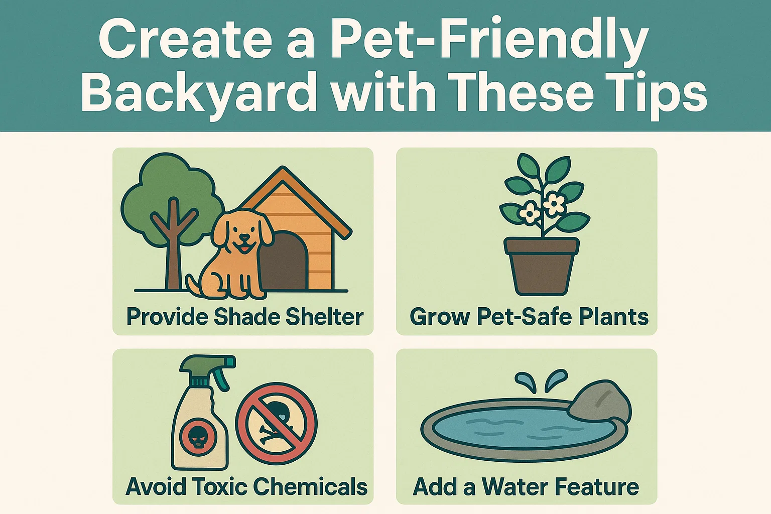 Pet-Friendly Backyard Tips infographic