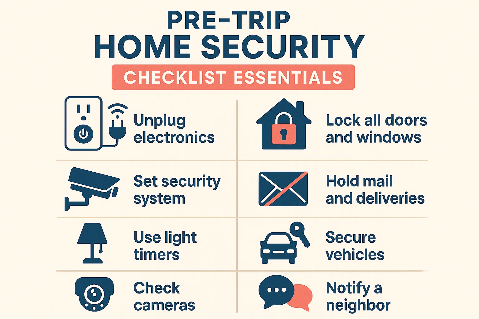 Home Security Essentials infographic