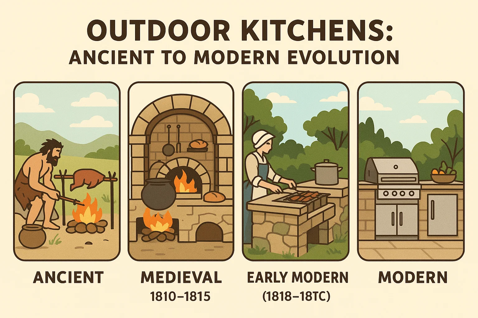 Outdoor Kitchen Evolution infographic