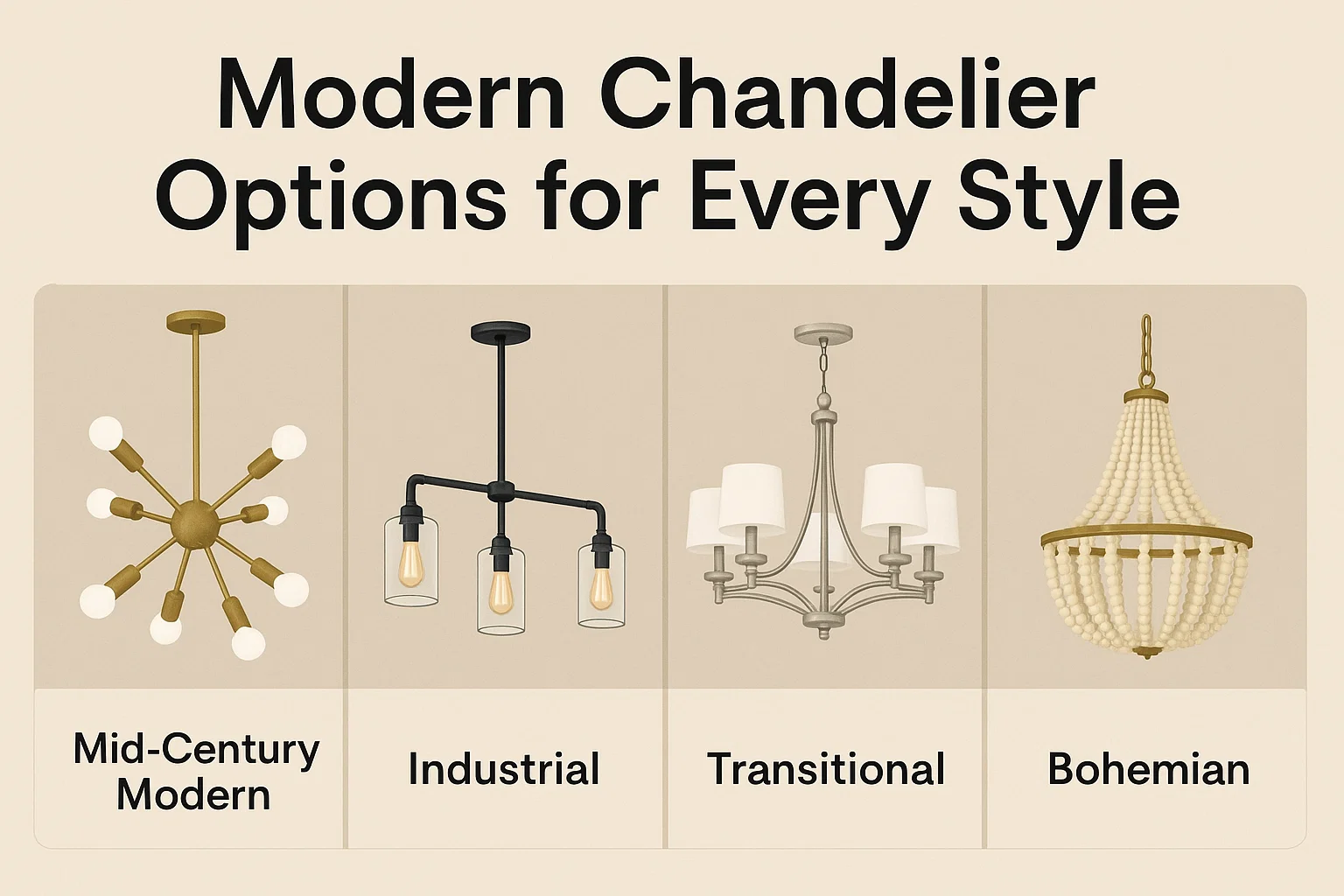 Chandelier Style Choices infographic