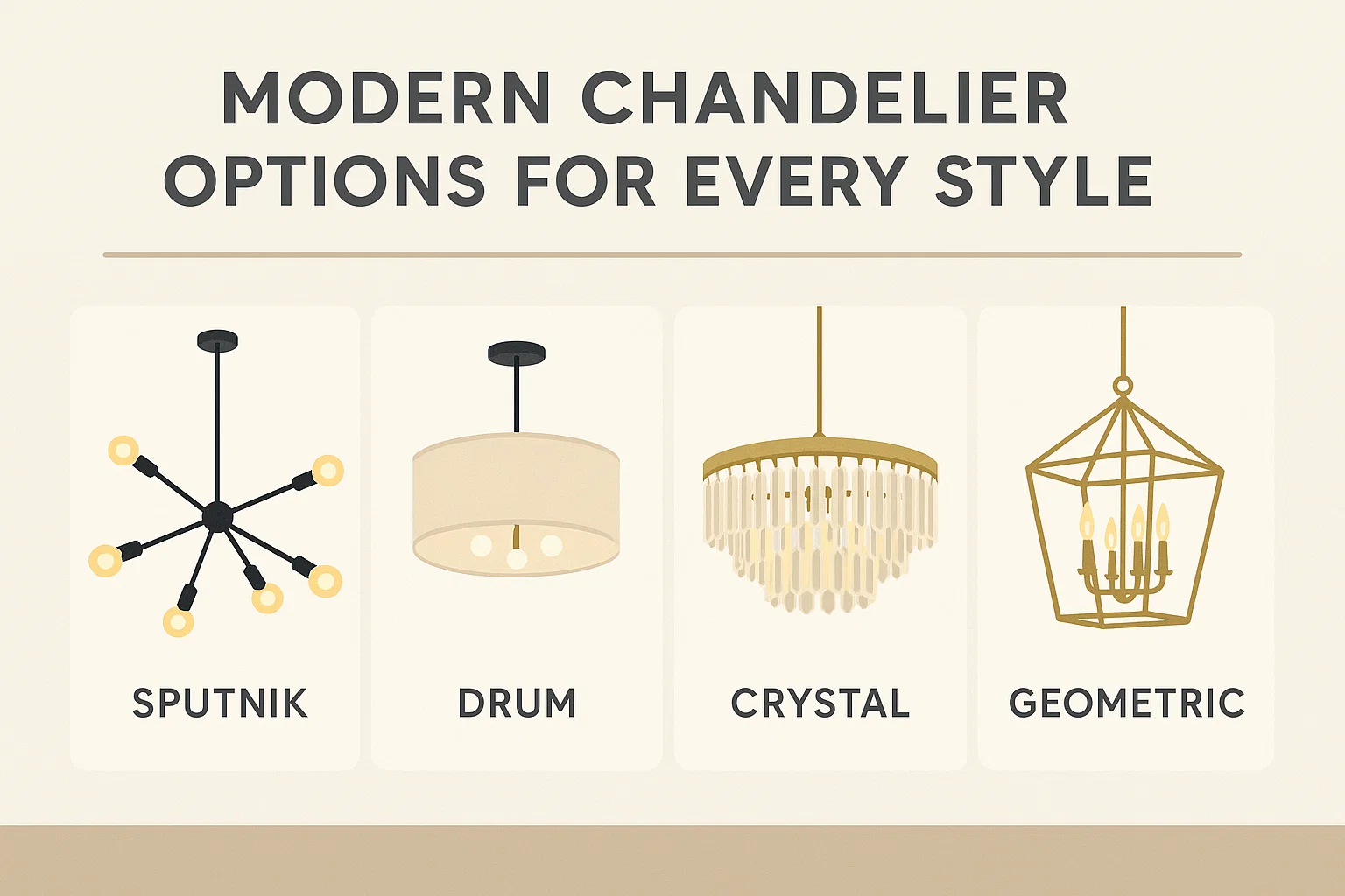Chandelier Style Choices infographic