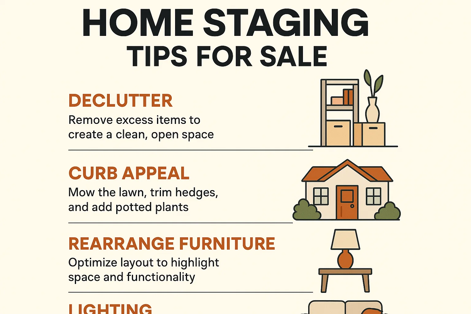 Home Staging Tips infographic