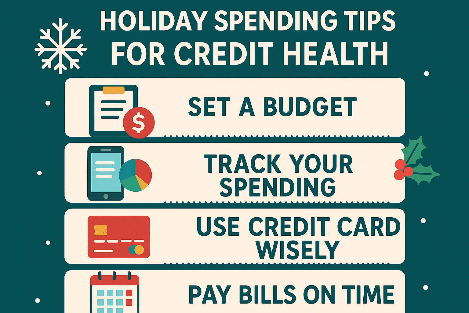 Credit Health Tips infographic