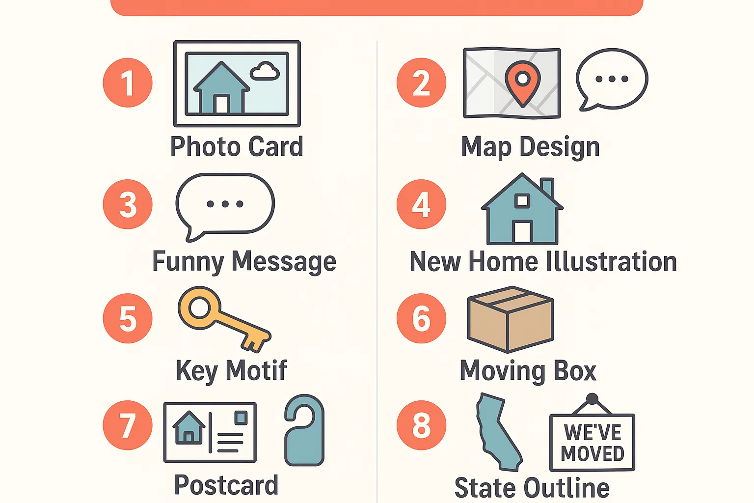 Creative Moving Announcements infographic