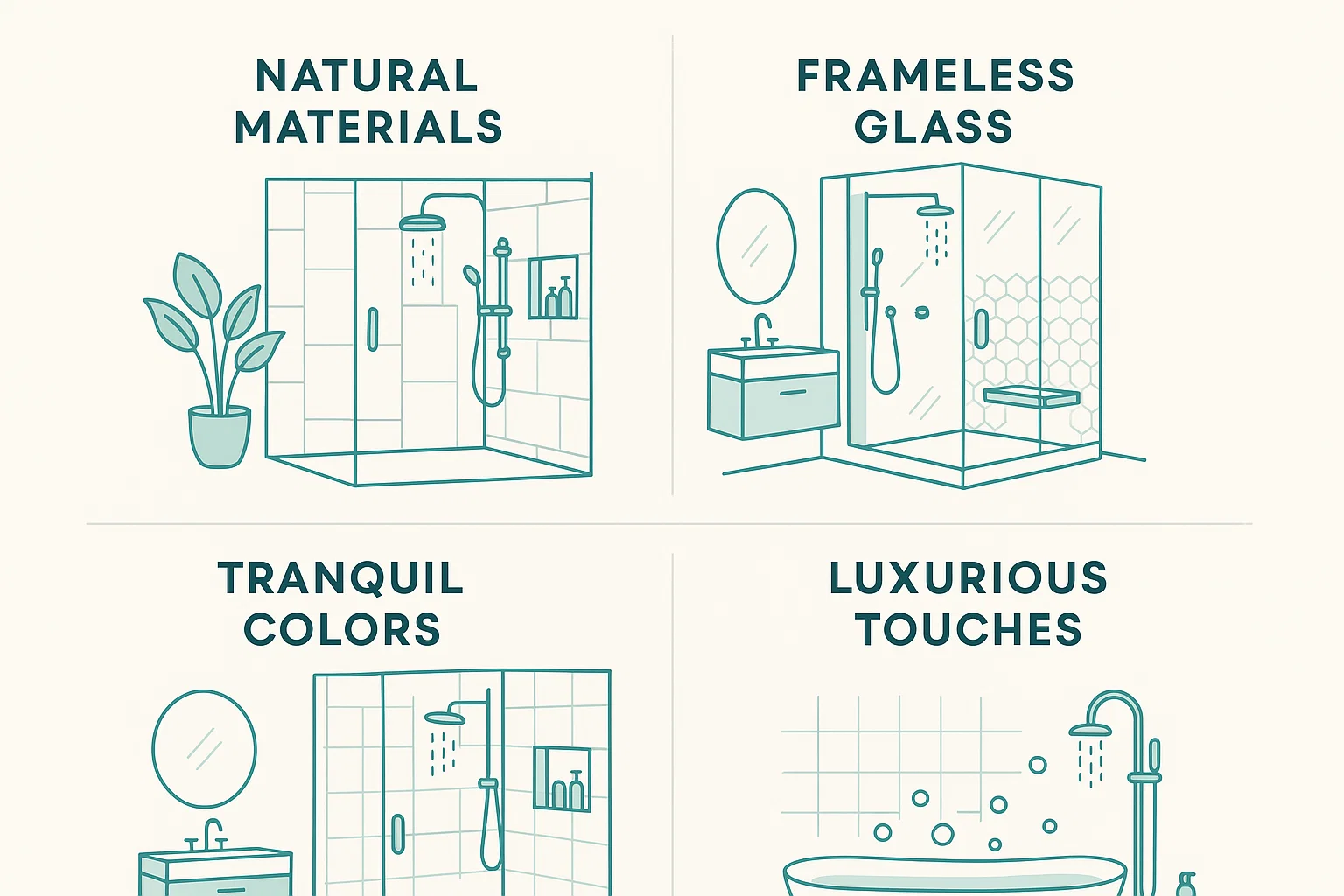 Serene Bathroom Design infographic